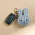 Miffy Boucle Plush Keyring - Blue - lifestyle shot | Peekaboobaby