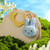 Miffy Boucle Plush Keyring - Blue - rear view | Peekaboobaby