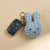 Miffy Boucle Plush Keyring - Blue - lifestyle shot | Peekaboobaby