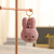 Miffy Boucle Plush Keyring - Pink - detail close-up | Peekaboobaby
