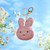 Miffy Boucle Plush Keyring - Pink - side view | Peekaboobaby