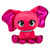 P.Lushes Pets elephant plush in hot pink with metallic magenta ears, sparkly blue collar and big blue eyes