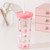 Pusheen Sweets Plastic Beaker with Straw - 600ml - detail close-up | Peekaboobaby