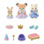 Sylvanian Families Nursery Princess play scene with all figures