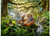Ravensburger 300 piece jigsaw puzzle featuring tigers, waterfalls and lush jungle wildlife scene with vibrant greenery