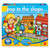 Orchard Toys Pop to the Shops Game box showing illustrated market stall and shopping theme