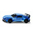 Siku blue metallic Aston Martin Vantage GT4 diecast toy car with white racing stripes and rear spoiler on white background