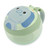 Skip Hop green snack cup with blue elephant character lid and easy-grip handles for toddlers
