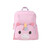 Skip Hop pink unicorn backpack for kids with 3D ears, rainbow horn and smiling face design on white background