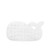 Skip Hop Moby Bath Mat White - whale-shaped bath mat top view showing textured non-slip surface and whale design