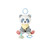 Skip Hop Bandana Buddies panda activity toy with blue hanging loop, yellow bib, textured teethers and rattles