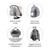 Skip Hop Luna Nappy Backpack Heather Grey packaging and product showing included wipe-clean changing pad