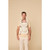 Ergobaby Omni Classic Mesh Baby Carrier Luminous Ivory - mother with toddler in hip carry position on white background