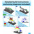 Snap Circuits Bric Light - kit contents showing light modules and electronic components