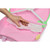 Trunki Glide Una the Unicorn kids ride-on suitcase - detail of glide wheels and tow strap