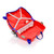 Trunki Glide Frank the Firetruck kids ride-on suitcase - detail of glide wheels and tow strap