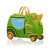 Trunki Glide Tommy the Tractor kids ride-on suitcase - front view