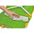Trunki Glide Tommy the Tractor kids ride-on suitcase - detail of glide wheels and tow strap