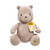 Winnie The Pooh 100th Anniversary Commemorative Soft Toy 19cm - cream plush Pooh bear with gold anniversary tag sitting upright 19cm | Peekaboobaby