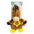 Toy Story Bullseye Sensory Blankie with Teether Feet - Disney Baby packaging card showing tan Bullseye with dark mane, yellow star badge, brown jacket, red-striped sleeves and yellow textured feet | Peekaboobaby