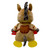 Toy Story Bullseye Sensory Blankie with Teether Feet - back of Bullseye showing tan body, dark mane, brown saddle detail, grey tail and yellow textured feet | Peekaboobaby