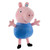 Talking George Soft Toy - three-quarter angle shot of pink George Pig plush with blue body, arms extended, embroidered features including purple nose and eyes | Peekaboobaby