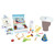 Bluey Hospital Wooden Role-Play Accessory Set - 22 wooden hospital accessories laid flat including Bluey clipboard, white storage box with blue lid, stethoscope, thermometer, scissors, measuring tape and medical tools | Peekaboobaby