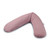 Theraline Original Maternity and Nursing Pillow in Melange Rosewood Bamboo - curved C-shape design on white background