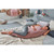 Theraline Original Maternity Pillow Melange Rosewood Bamboo - pregnant woman using pillow for side-lying support in bedroom