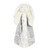 Bunnies By The Bay Grey Buddy Blanket 40cm Lovey - front view showing soft grey velour blanket and cream bunny with embroidered details