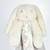 Bunnies By The Bay Grey Buddy Blanket 40cm Lovey - product shot on grey background showing full grey velour blanket and cream satin trim
