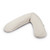 Theraline Original Maternity and Nursing Pillow Pebble Grey Bamboo - ergonomic C-shape on white background