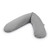 Theraline Original Maternity and Nursing Pillow Melange Mid Grey Bamboo - ergonomic curved shape on white background