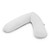 Light grey muslin maternity nursing pillow cover displayed against white background showing U-shaped form