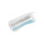 Beaba 1st stage silicone spoons in light mist and windy blue, inside open case