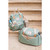 Beaba Sydney II sage backpack and matching tote with bottle holder, outdoor steps