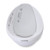 Bubble Cuddle Bath in white with grey fabric seat insert, top-down view