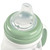 Close-up of Beaba sippy spout attachment with sage green ring base