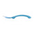 Beaba blue silicone spoon, side profile from left angle