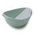Bubble Cuddle Bath in sage, top-down view showing white seat divider sections