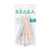 Beaba silicone spoon 4-pack packaging showing four colours through window