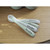 Overhead close-up of Beaba spoons with brand text on natural wood surface