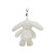 Bubble Binky the Bunny keychain, back view showing full plush body