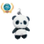 Bubble Mini Bubble Buddy Keychain Amanda the Panda, white and dark grey plush
