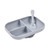 Beaba Silicone Suction Divided Plate & Spoon - Pebble - product photo 2 (PENDING ALT TEXT REVIEW)
