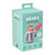 Beaba stainless steel straw cup packaging box in mint green with product imagery and vintage pink cup visible on front.