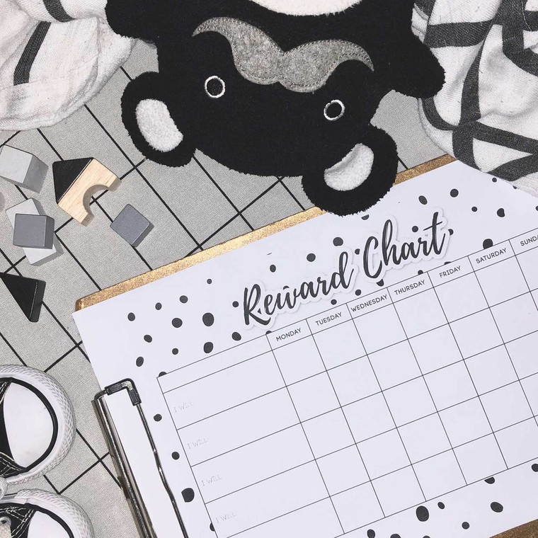 Buy FREEBIE . Monochrome Reward Chart Printable Online | Peekaboo Baby