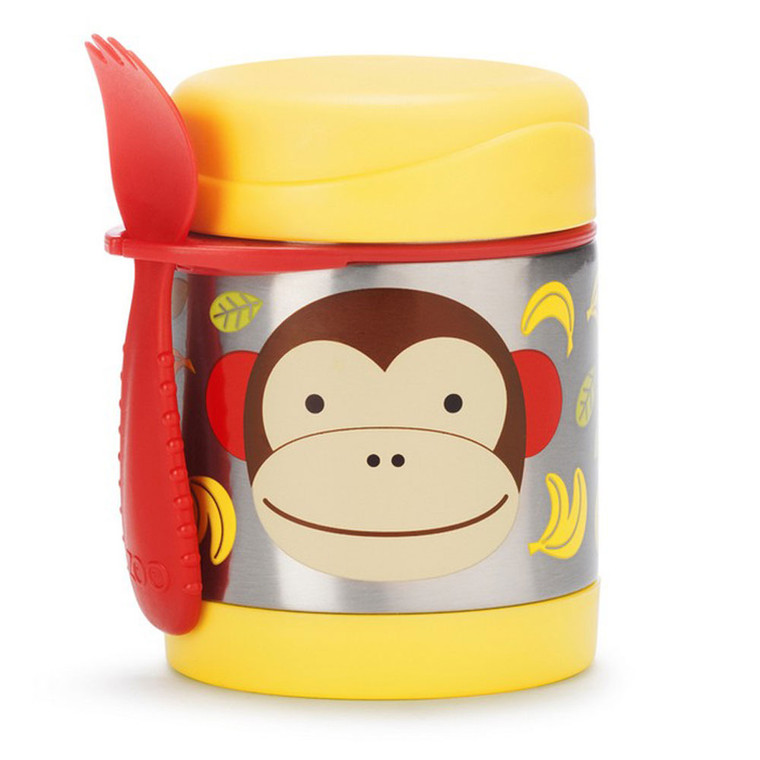 Skip Hop Zoo Monkey Insulated Food Jar stainless steel monkey character lid