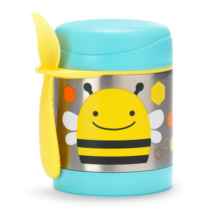 Skip Hop Zoo Bee Food Jar open wide mouth showing interior toddler meal size