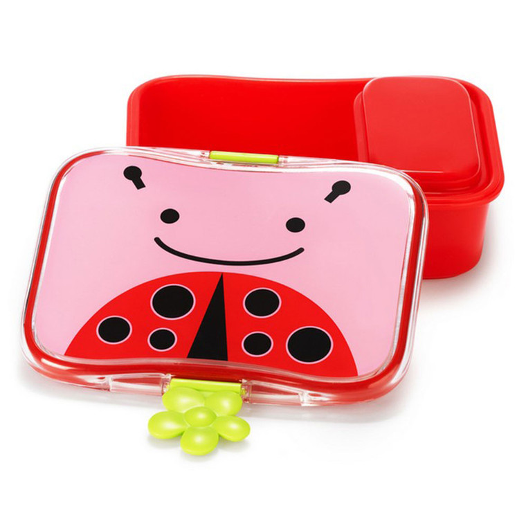 Skip Hop Zoo Ladybug Lunch Kit showing insulated container and snack pod components